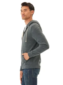 Triblend Zip Fleece Hoodie