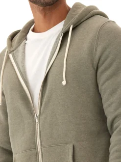 Triblend Zip Fleece Hoodie