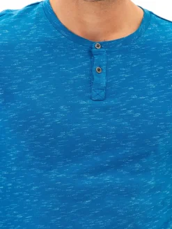 Two Tone Slub Jersey Henley