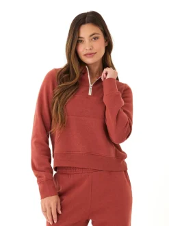 Tyra Triblend Fleece 1/4-Zip Hoodie