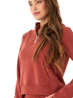Tyra Triblend Fleece 1/4-Zip Hoodie