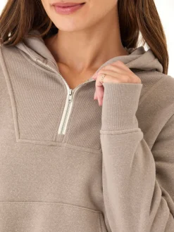 Tyra Triblend Fleece 1/4-Zip Hoodie