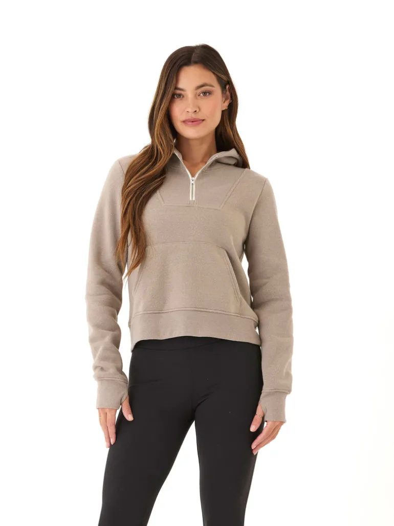 Tyra Triblend Fleece 1/4-Zip Hoodie
