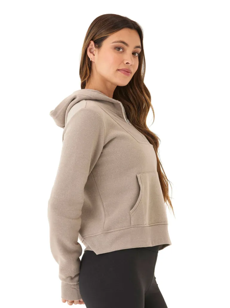 Tyra Triblend Fleece 1/4-Zip Hoodie