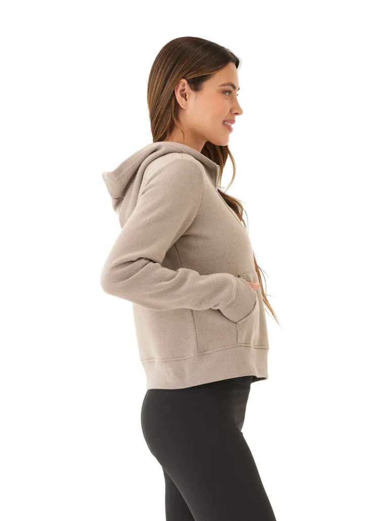 Tyra Triblend Fleece 1/4-Zip Hoodie