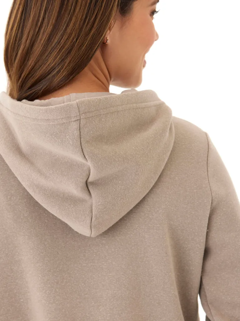 Tyra Triblend Fleece 1/4-Zip Hoodie