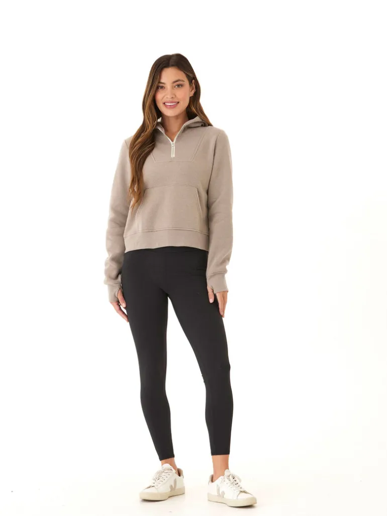 Tyra Triblend Fleece 1/4-Zip Hoodie