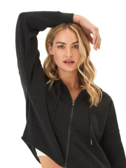 Venetia Triblend Fleece Crop Zip Hoodie